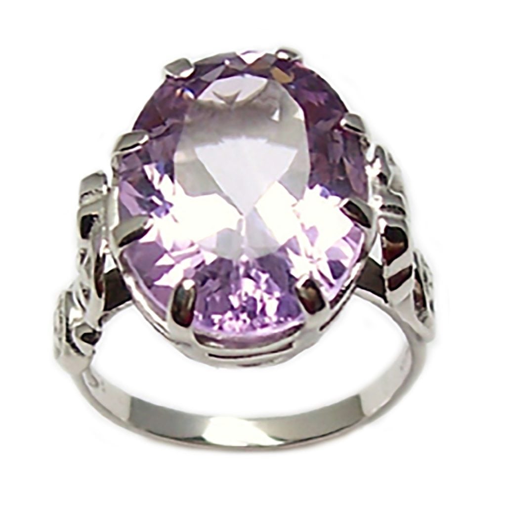 Anello Con Ametista Naturale, Fatto A Mano In Argento Sterling - Foto 7