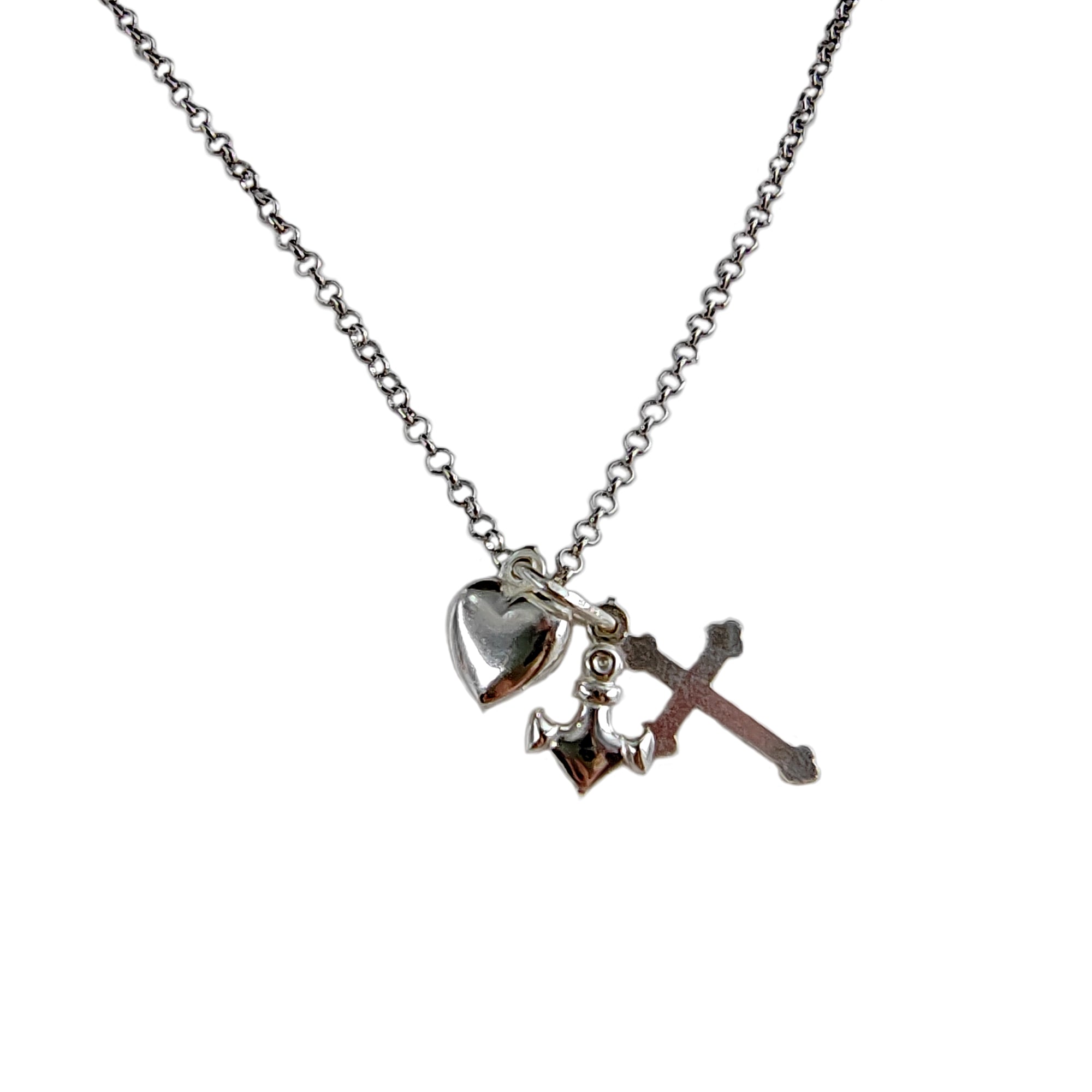 I05 Braccialetto Donna Collana ad Ancora Gourmette Con Anelli 17,5 CM I05 Braccialetto Donna Collana ad Ancora Gourmette Con Anelli 17,5 CM