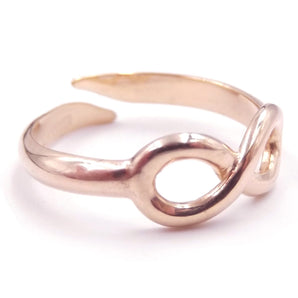 Anello Infinity in argento rosa regolabile simbolo infinito