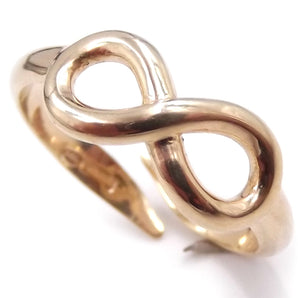 Anello Infinito in argento 925 giallo regolabile simbolo infinity