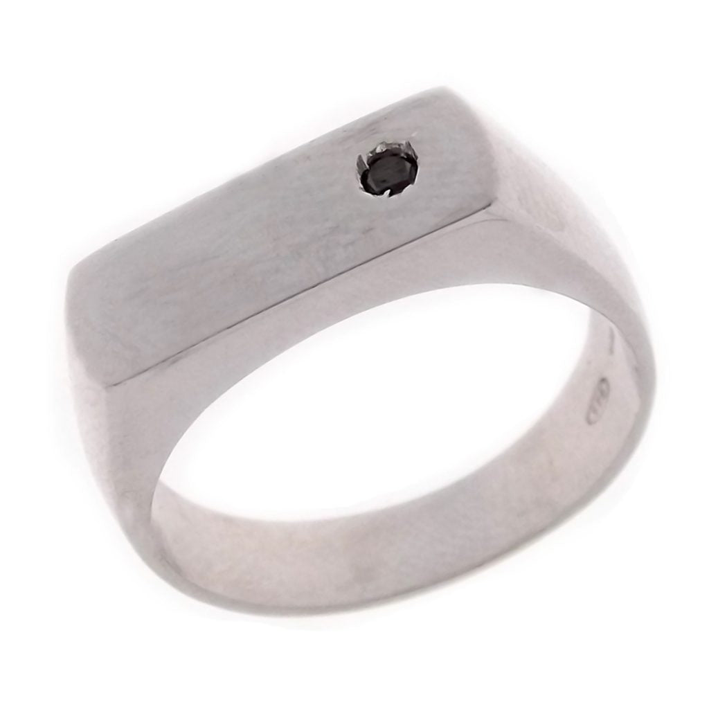 Anello Chevalier Ovale In Argento Con Smalto Nero | Anelli - Foto 7