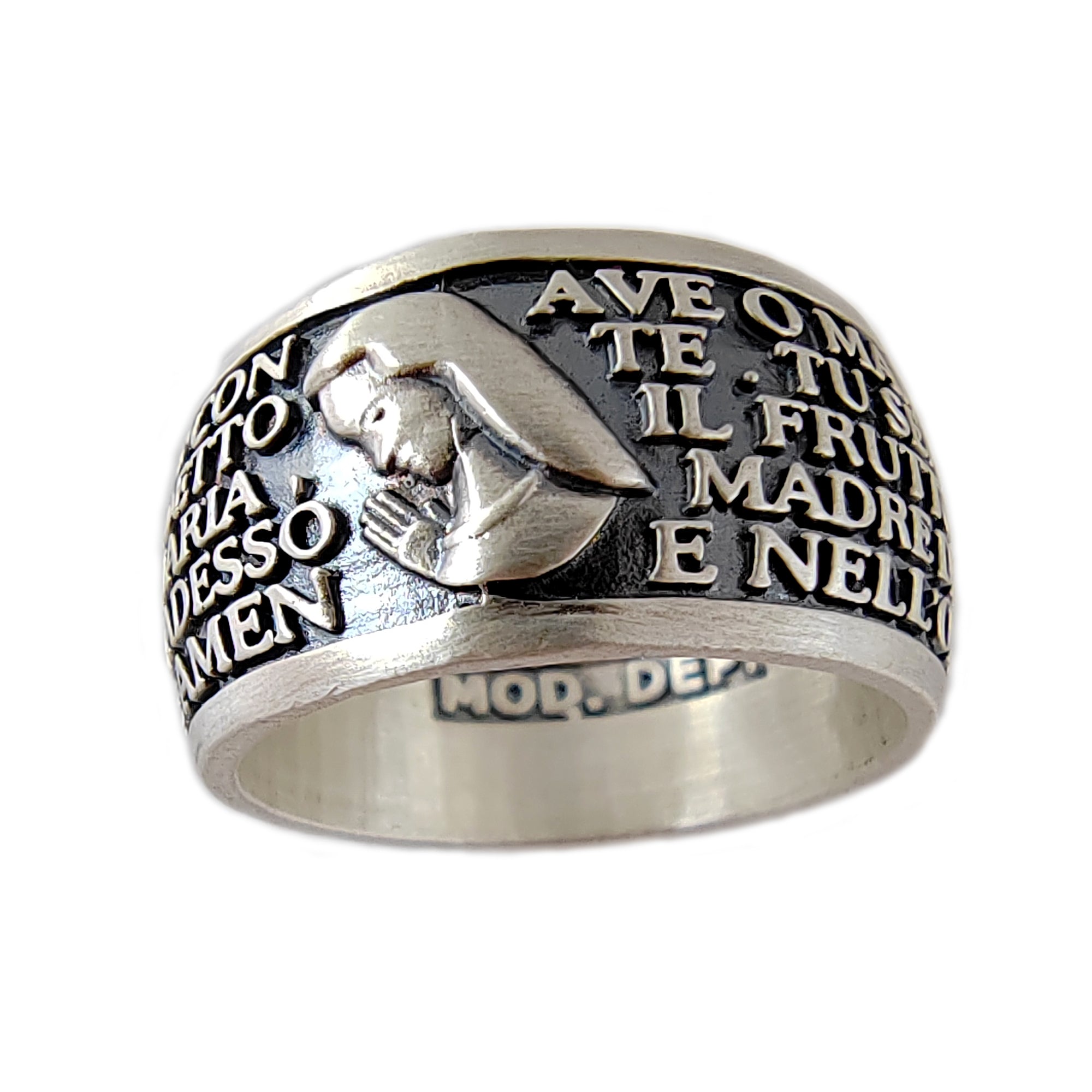 Anello Religioso Anello Con Preghiera Ave Maria Anello Religioso