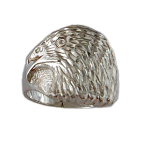 Anello Testa di Aquila in Argento Sterling 925 per Uomo Ragazzo Misura Regolabile