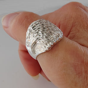 Anello Testa di Aquila in Argento Sterling 925 per Uomo Ragazzo Misura Regolabile