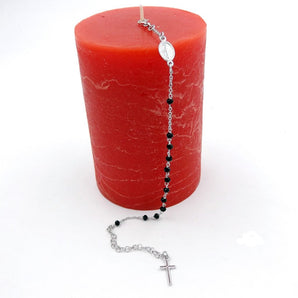 Bracciale Rosario in argento con Madonna Miracolosa