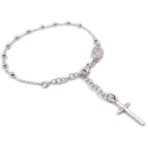 Bracciale Rosario in argento 925‰ unisex con medaglia