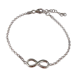 Bracciale Infinito in argento 925‰ Uomo Donna con catena rolò