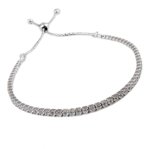 Bracciale tennis in argento con zirconi da donna