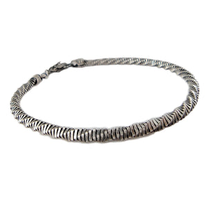 Bracciale Uomo in Argento 925 Brunito Lunghezza Regolabile