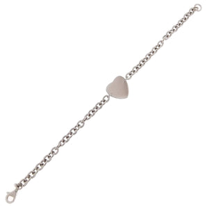 Bracciale Argento 925 con Cuore Centrale - Elegante Gioiello Made in Italy