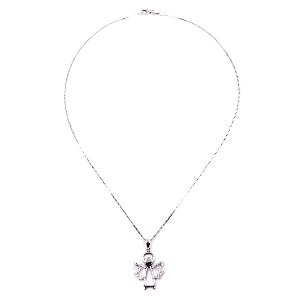 AOBOCO Collana Angelo Custode Collana con ciondolo Angelo in argento Sterling 925 con cristalli, regali di battesimo, comunione e compleanno per ragazze e bambini (blu AOBOCO Collana Angelo Custode Collana con ciondolo Angelo in argento Sterling 925 con cristalli, regali di battesimo, comunione e compleanno per ragazze e bambini (blu