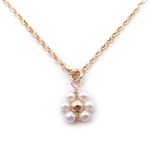 Collana da donna in argento 925 con FIORE con Perla