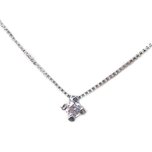 Collana Punto Luce in oro bianco 18 kt. con diamante