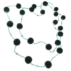 collana lunga ponpon