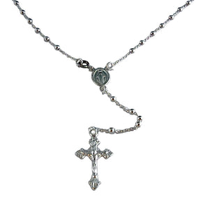 Collana Rosario in argento unisex con Madonna