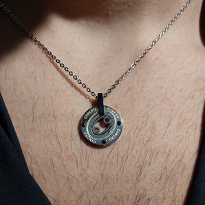 collana uomo acciaio con segno zodiacale Cancro