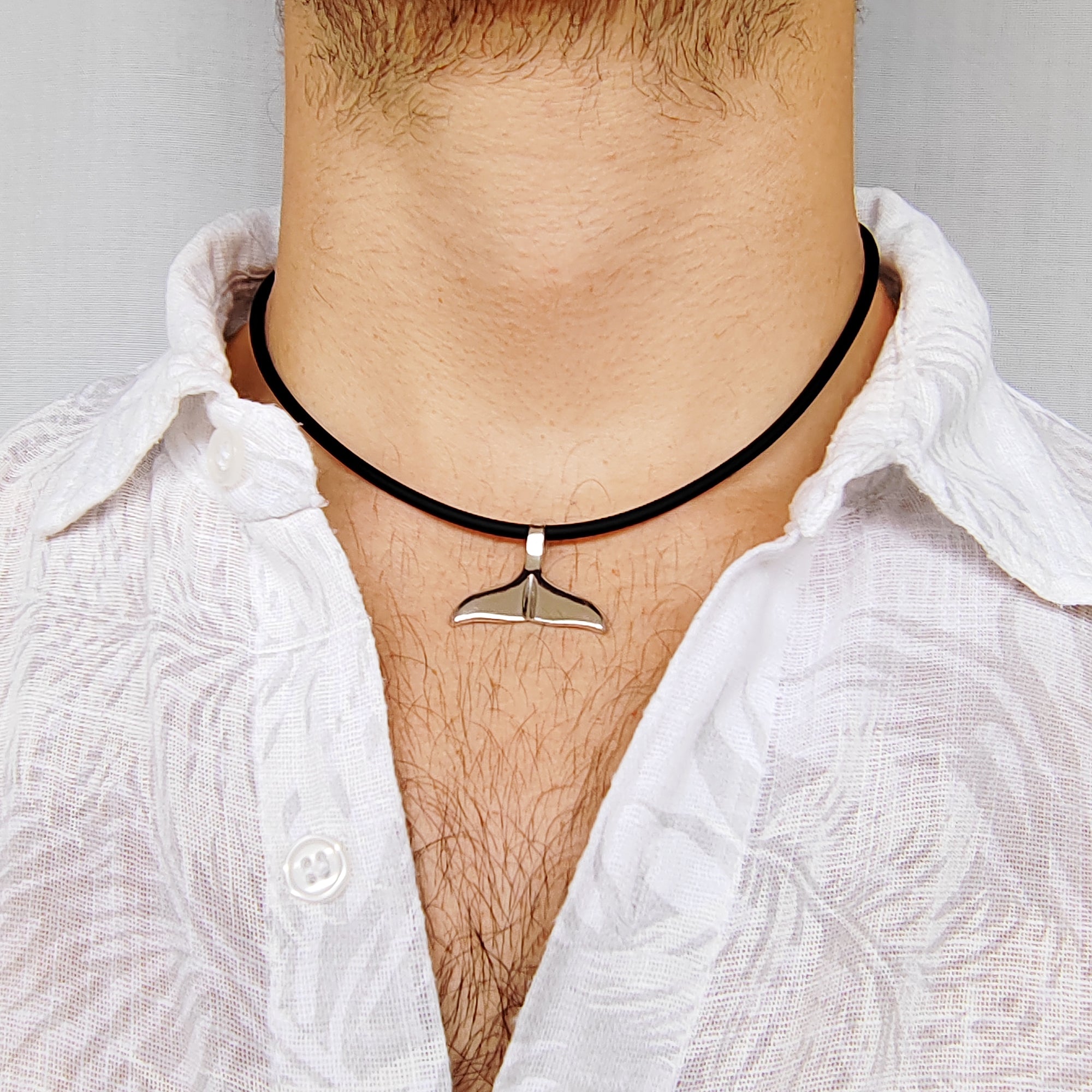 Collana Ciondolo Coda Di Balena In Argento Sterling 925 - Foto 10