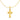 Collana con Croce in Oro Giallo 9 KT 375 – Uomo Donna, Catena Regolabile 42-45 cm