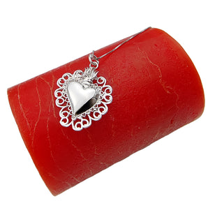 Collana Uomo Donna in Argento 925 con Ciondolo Sacro Cuore – Eleganza e Spiritualità in un Unico Accessorio