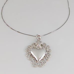 Collana Uomo Donna in Argento 925 con Ciondolo Sacro Cuore – Eleganza e Spiritualità in un Unico Accessorio