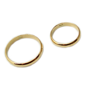 Fedi matrimonio in oro giallo 18 kt. modello "Mantovana"