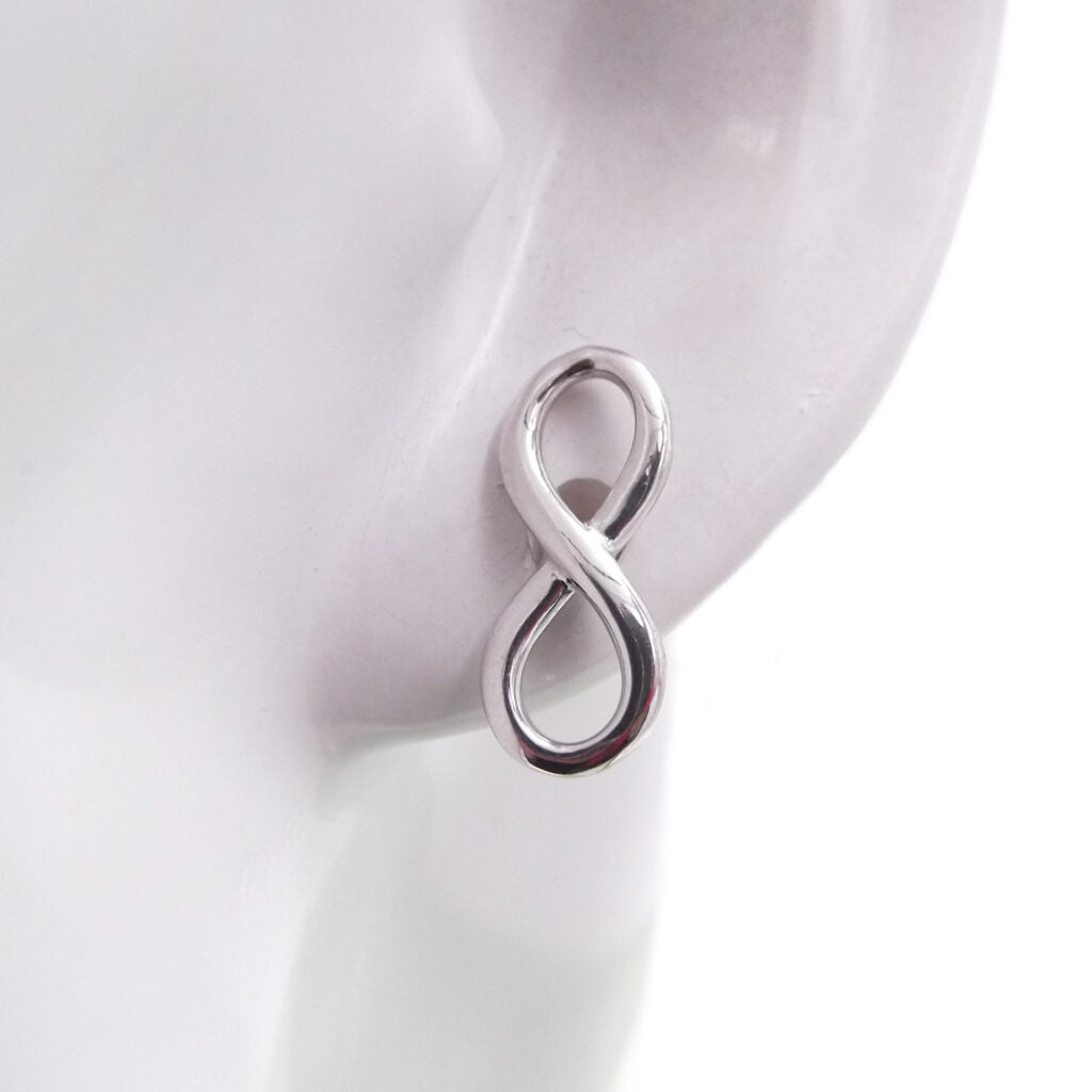 Orecchini Infinity stud, orecchini in argento sterling. - Italia Orecchini Infinity stud, orecchini in argento sterling. - Italia