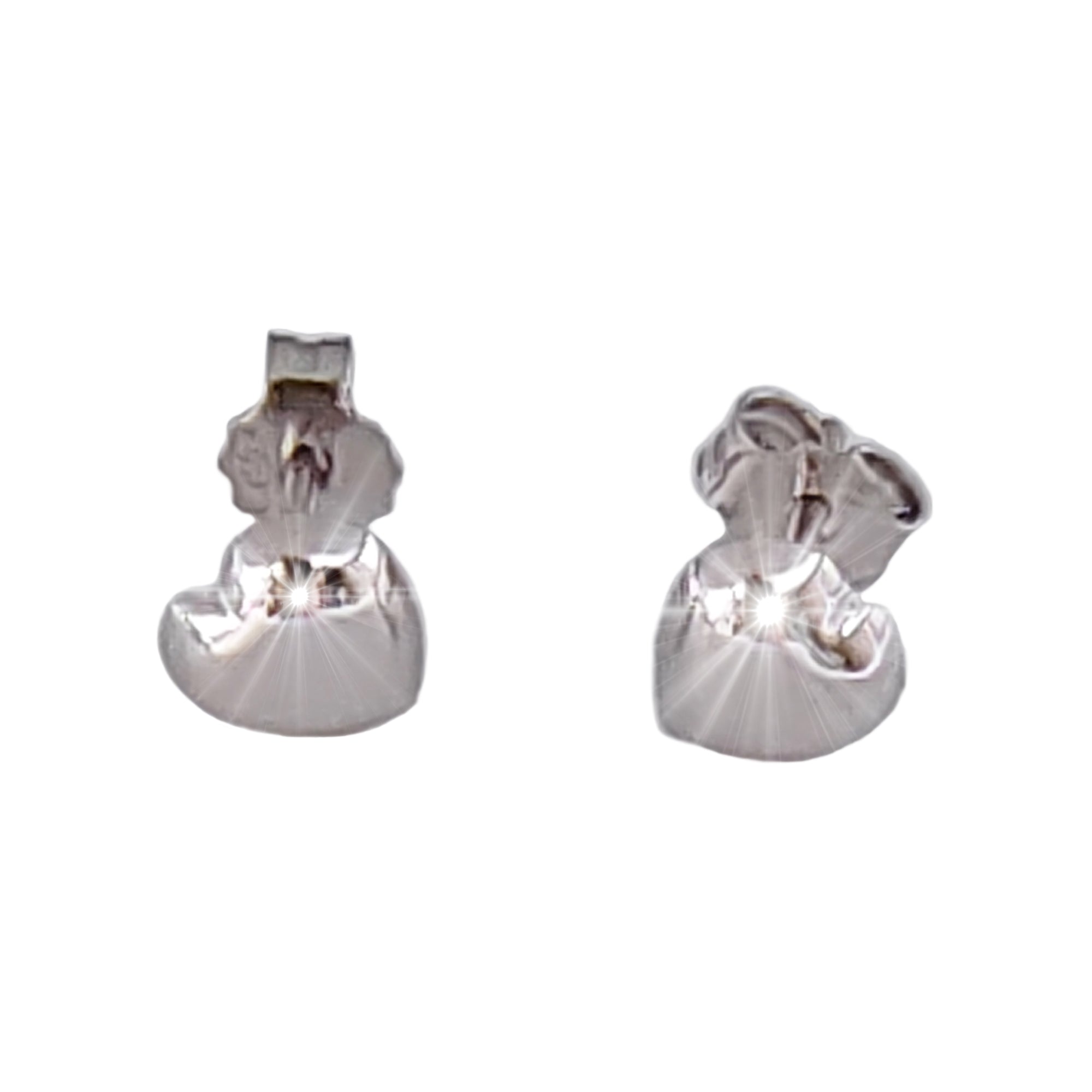 Orecchini asimmetrici a forma di cuore in argento sterling 925 Orecchini asimmetrici a forma di cuore in argento sterling 925
