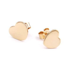 Orecchini Cuore giallo in argento con chiusura farfalla