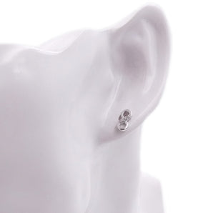 Infinity orecchini a lobo in argento 925 con zirconi
