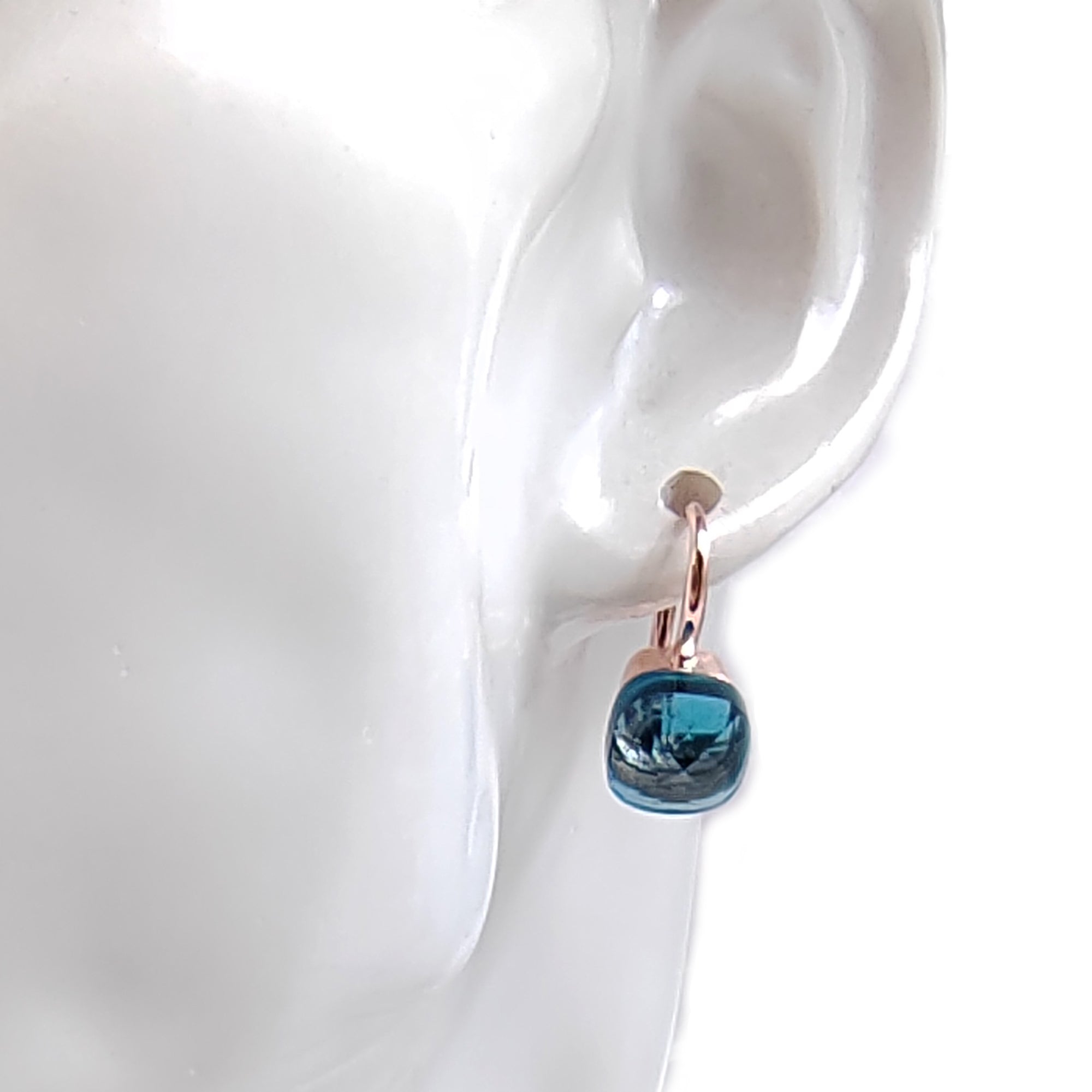 orecchini rotondi in topazio blu sfaccettato 4446T in argento sterling 7 mm orecchini rotondi in topazio blu sfaccettato 4446T in argento sterling 7 mm