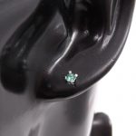 orecchini punto luce in ro con smeraldo