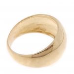 anello a fascia in argento dorato