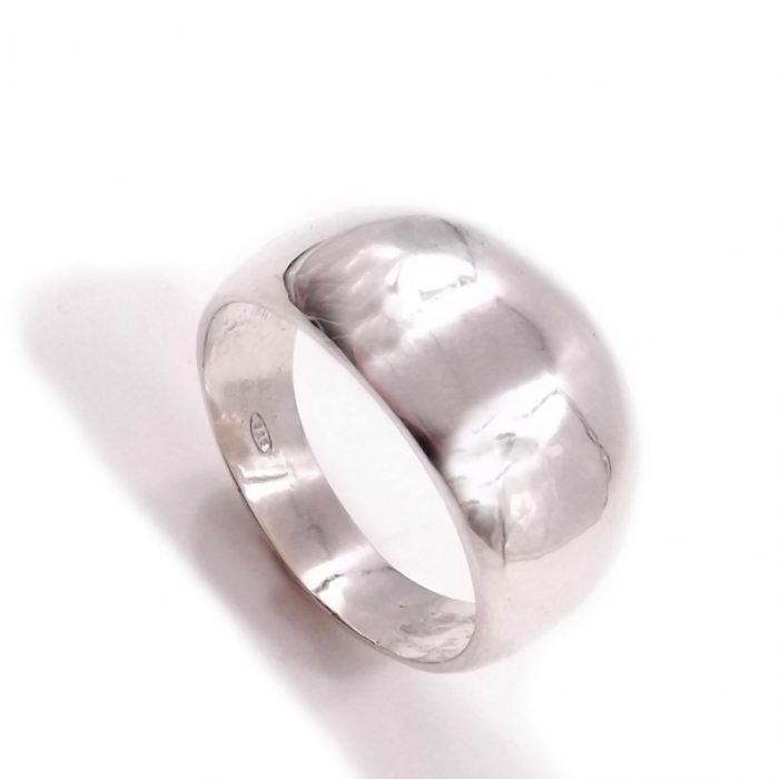 anello a fascia in argento